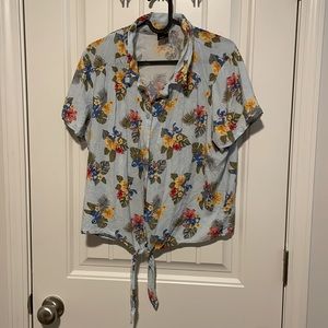Disney - lilo and stitch tie front Hawaiian shirt - 2XL